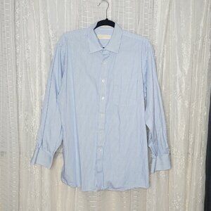 2/$25 Michael Kors 100% Cotton Men's Long Sleeve Dress Shirt Sz16 1/2 or Sz32/33